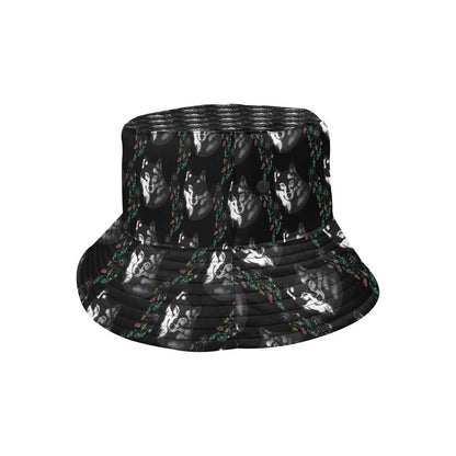 Wolf Black Dream Catcher Design Print Unisex Bucket Hat