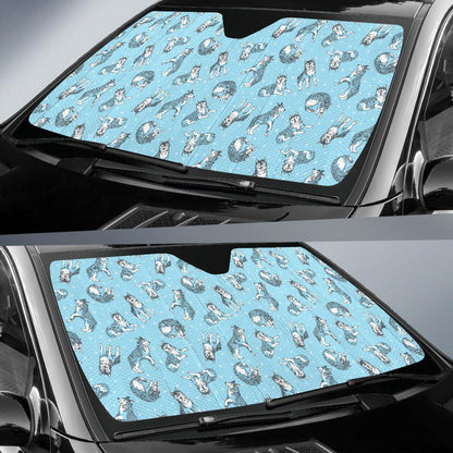 Wolf Design Print Pattern Car Sun Shade For Windshield