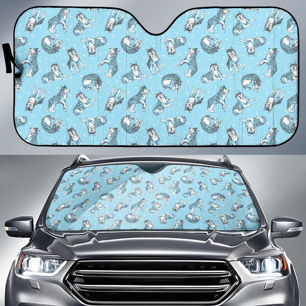 Wolf Design Print Pattern Car Sun Shade For Windshield