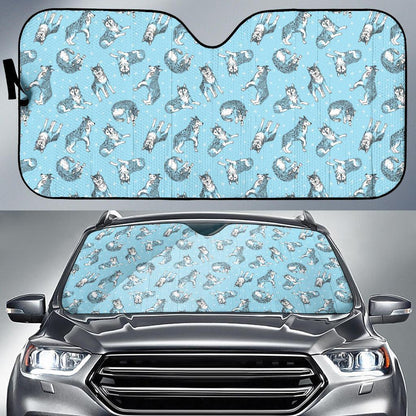 Wolf Design Print Pattern Car Sun Shade For Windshield