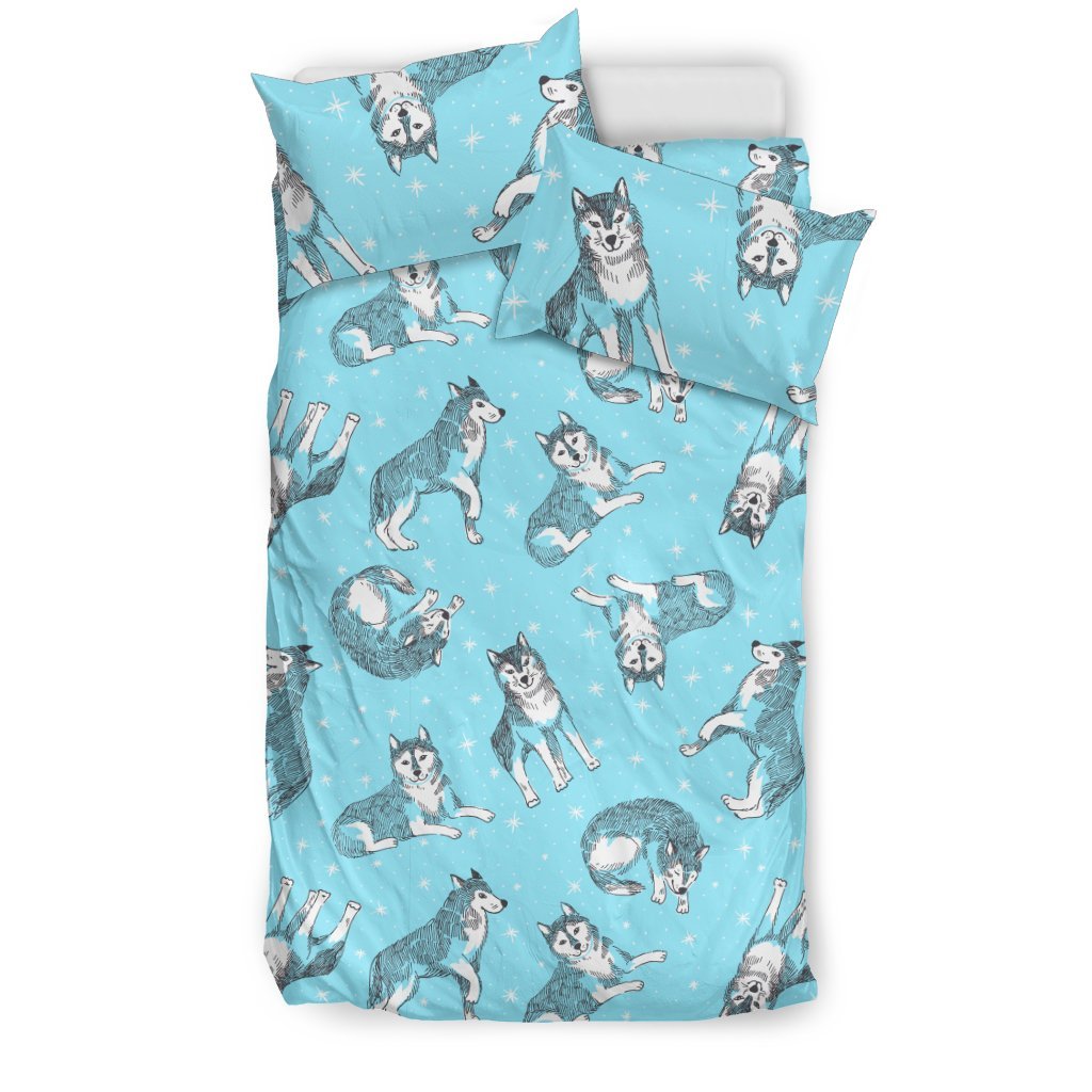 Wolf Design Print Pattern Duvet Cover Bedding Set