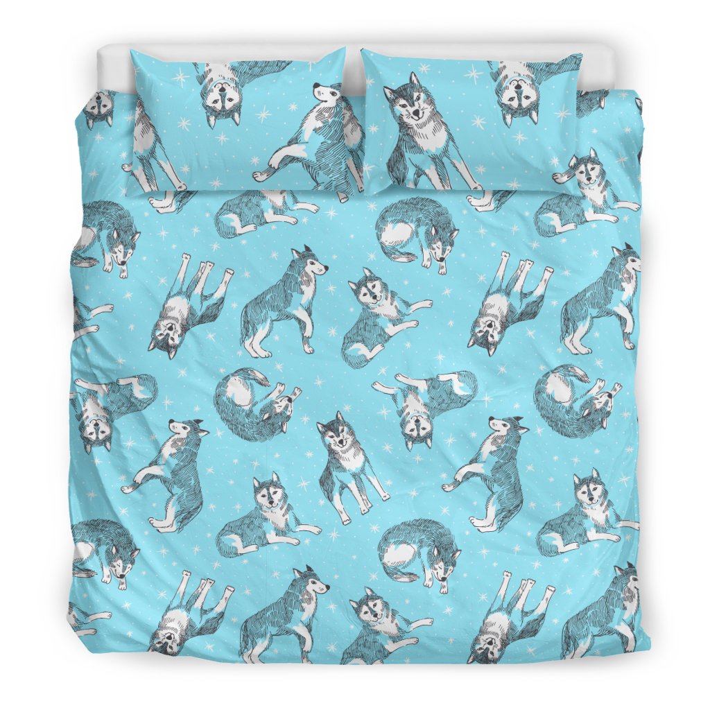 Wolf Design Print Pattern Duvet Cover Bedding Set