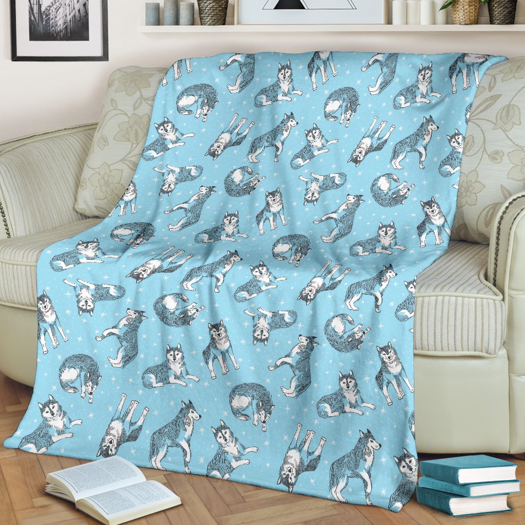 Wolf Design Print Pattern Fleece Blanket
