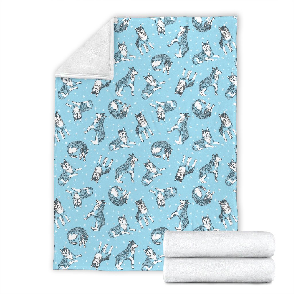 Wolf Design Print Pattern Fleece Blanket
