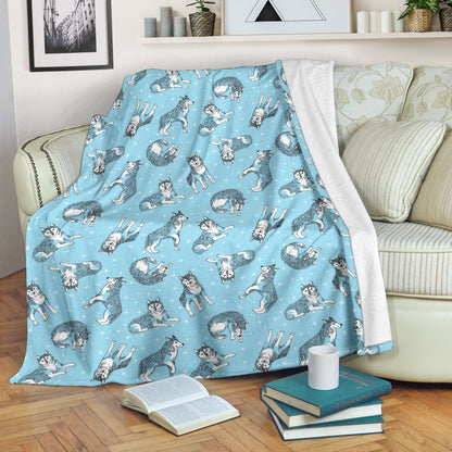 Wolf Design Print Pattern Fleece Blanket