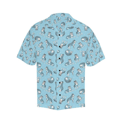 Wolf Design Print Pattern Men Aloha Hawaiian Shirt