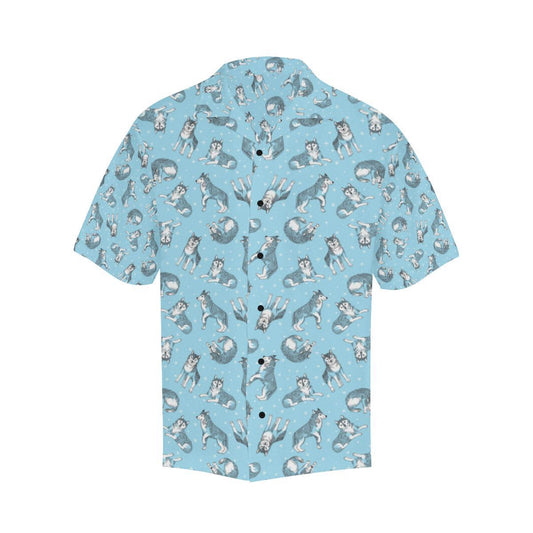 Wolf Design Print Pattern Men Aloha Hawaiian Shirt
