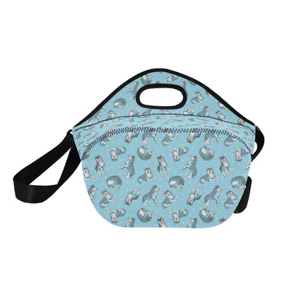 Wolf Design Print Pattern Neoprene Lunch Bag (Model 1669)(Large)-JTAMIGO.COM