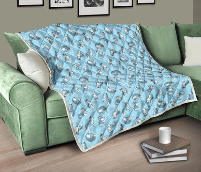 Wolf Design Print Pattern Premium Quilt-JTAMIGO.COM