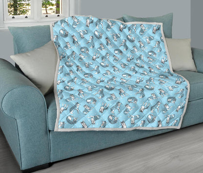 Wolf Design Print Pattern Premium Quilt-JTAMIGO.COM