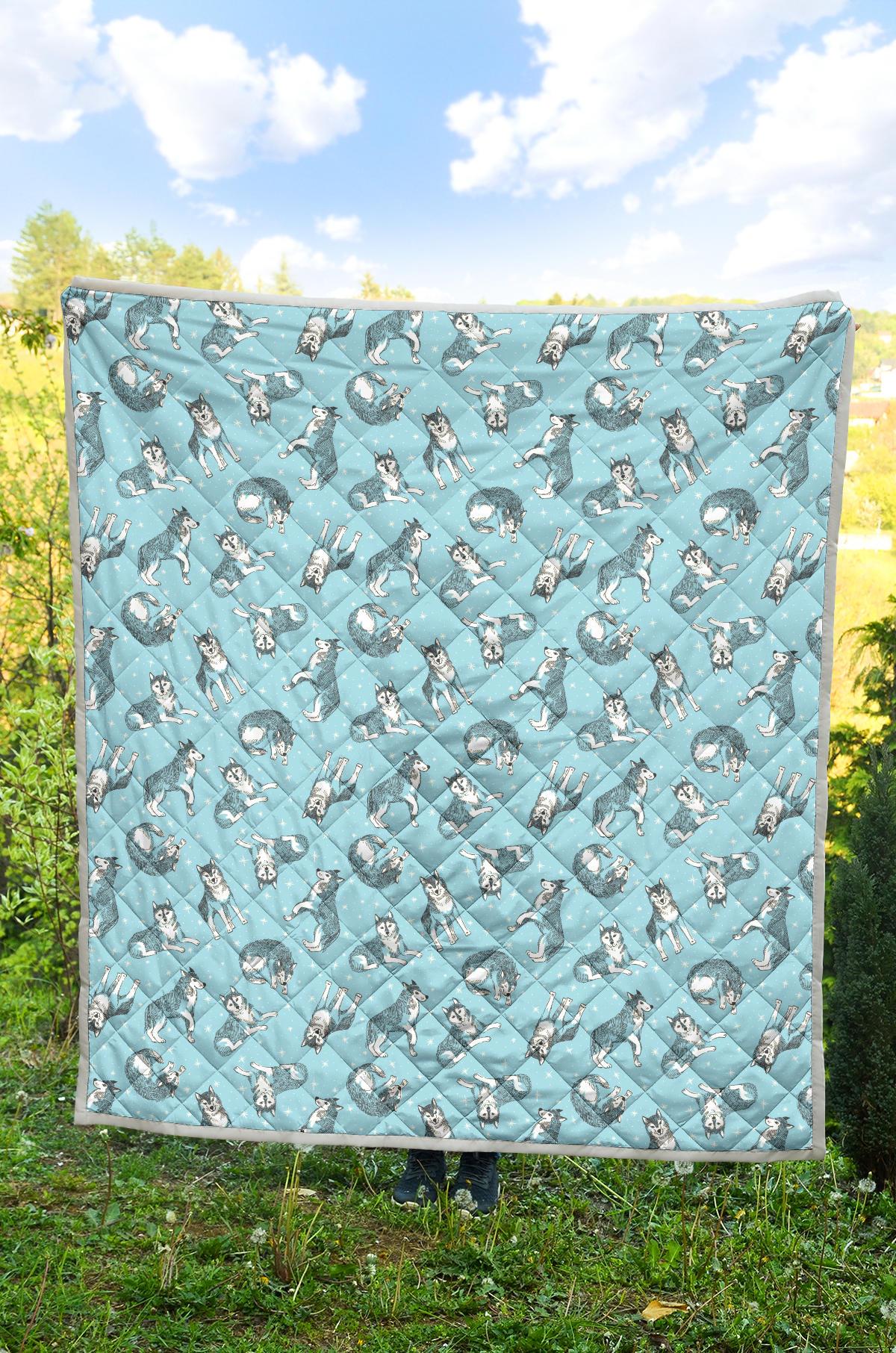 Wolf Design Print Pattern Premium Quilt-JTAMIGO.COM