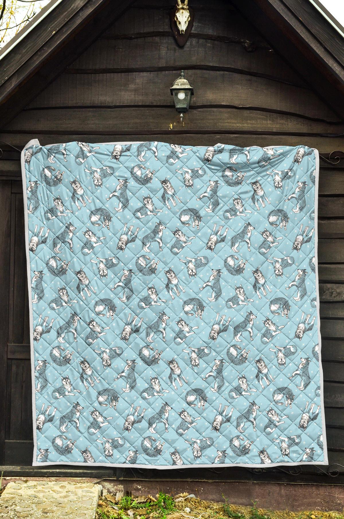 Wolf Design Print Pattern Premium Quilt-JTAMIGO.COM