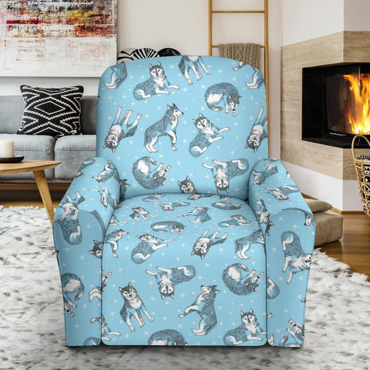 Wolf Design Print Pattern Single Sofa Slipcover -JTAMIGO.COM