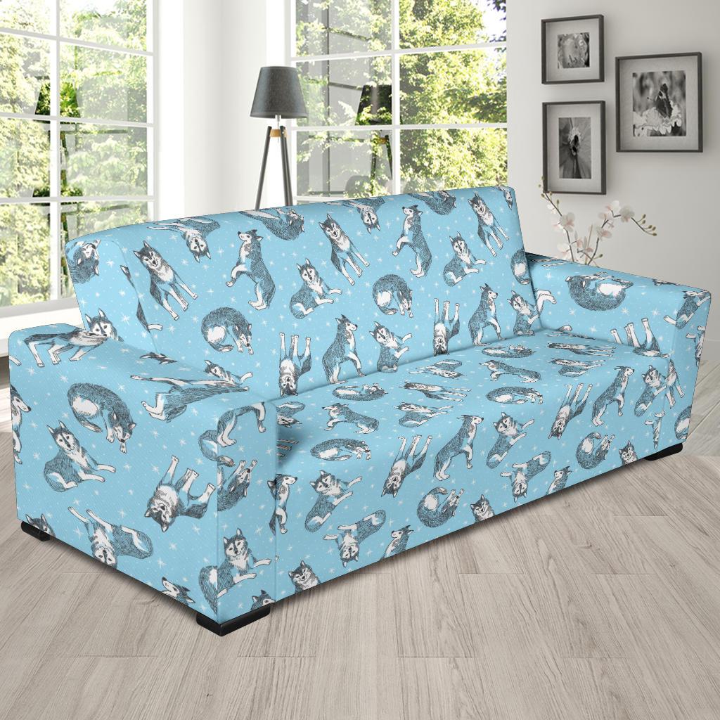 Wolf Design Print Pattern Sofa Slipcover-JTAMIGO.COM