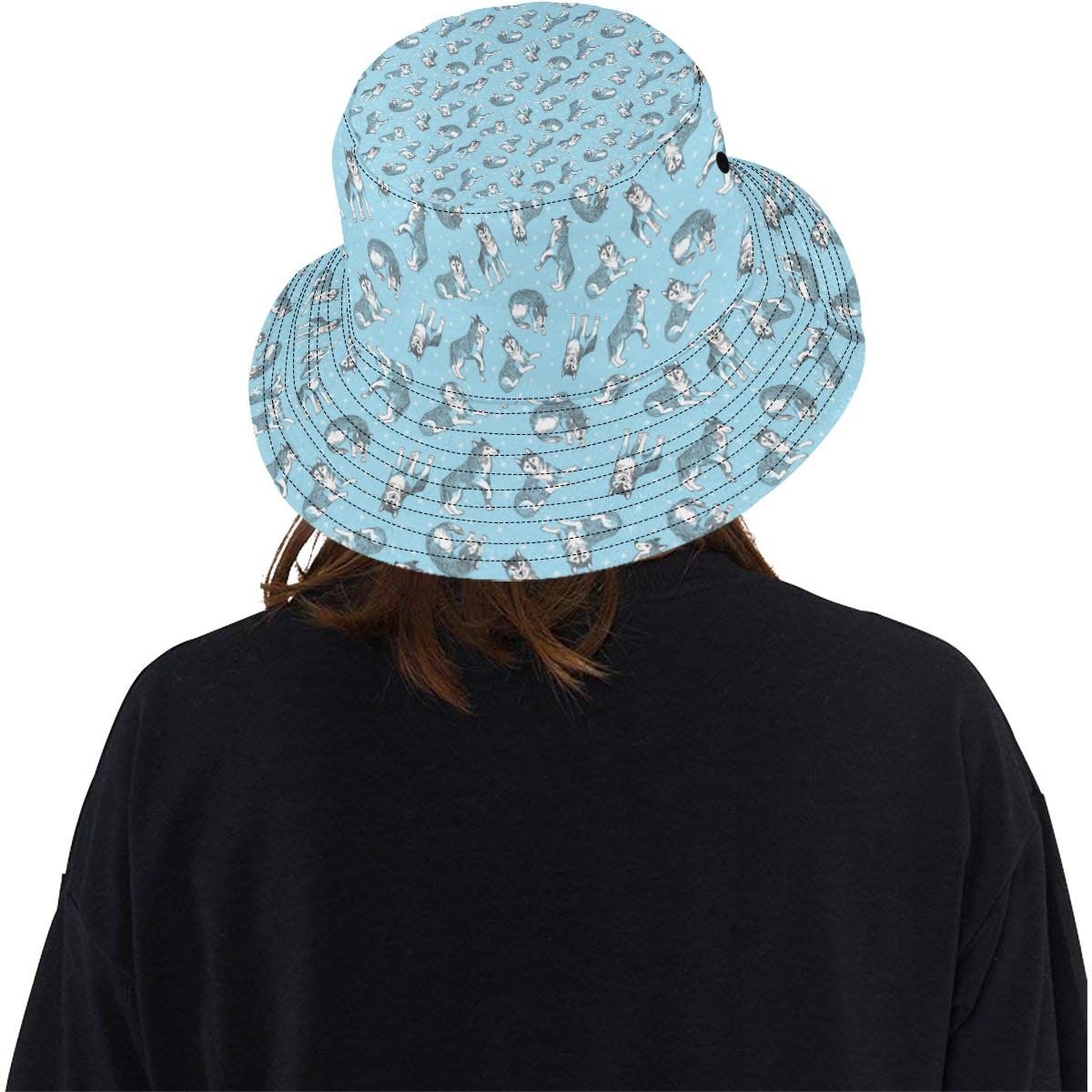 Wolf Design Print Pattern Unisex Bucket Hat