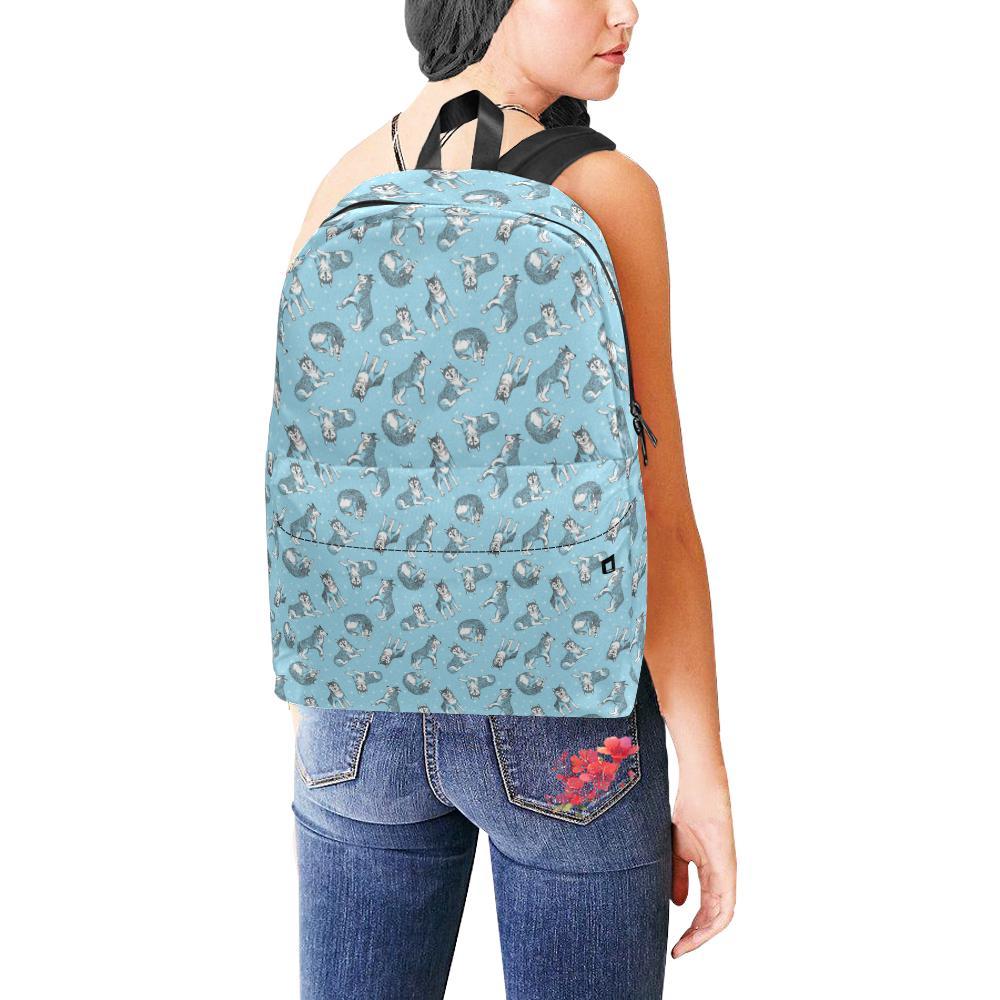 Wolf Design Print Pattern Waterproof Backpack-JTAMIGO.COM