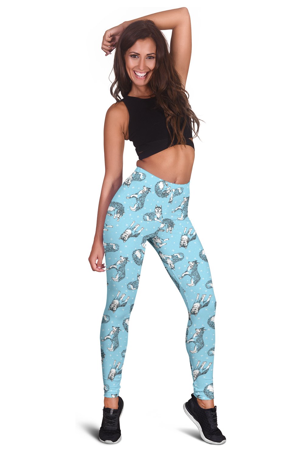 Wolf Design Print Pattern Women Leggings