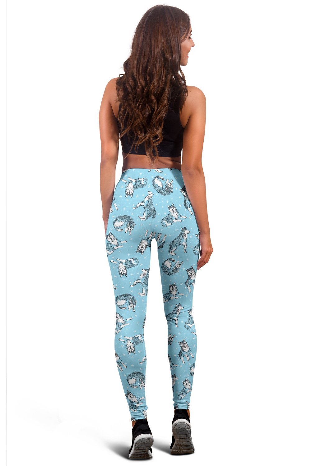 Wolf Design Print Pattern Women Leggings