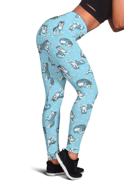 Wolf Design Print Pattern Women Leggings