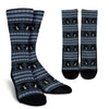 Wolf Tree of Life Knit Design Print Crew Socks