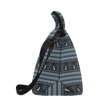 Wolf Tree of Life Knit Design Print Neoprene Lunch Bag (Model 1669)(Large)-JTAMIGO.COM