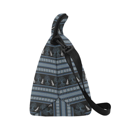 Wolf Tree of Life Knit Design Print Neoprene Lunch Bag (Model 1669)(Large)-JTAMIGO.COM