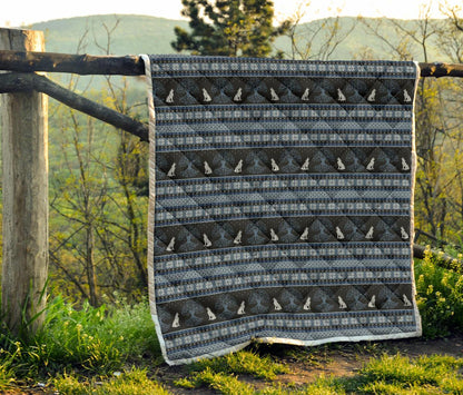Wolf Tree of Life Knit Design Print Premium Quilt-JTAMIGO.COM