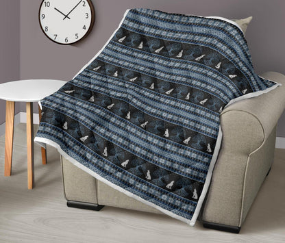 Wolf Tree of Life Knit Design Print Premium Quilt-JTAMIGO.COM