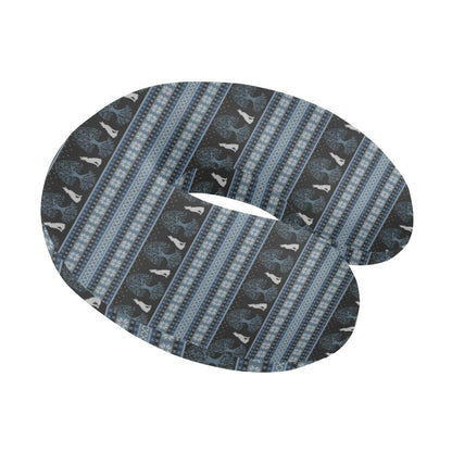 Wolf Tree of Life Knit Design Print U-Shaped Travel Neck Pillow-JTAMIGO.COM