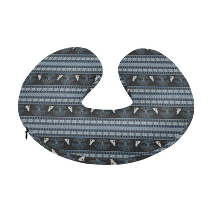 Wolf Tree of Life Knit Design Print U-Shaped Travel Neck Pillow-JTAMIGO.COM