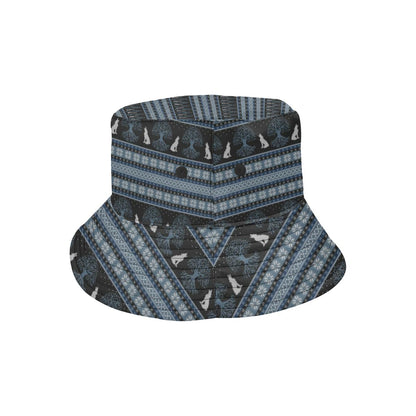 Wolf Tree of Life Knit Design Print Unisex Bucket Hat