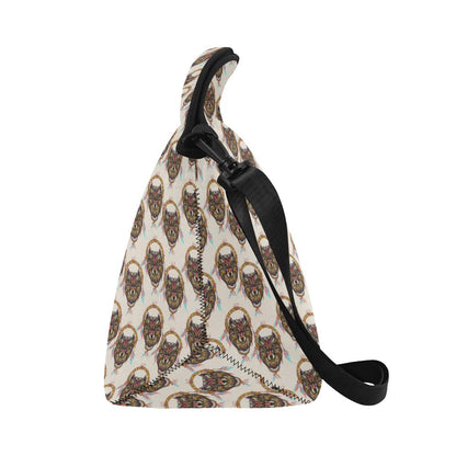 Wolf Tribal Dream Catcher Design Print Neoprene Lunch Bag (Model 1669)(Large)-JTAMIGO.COM