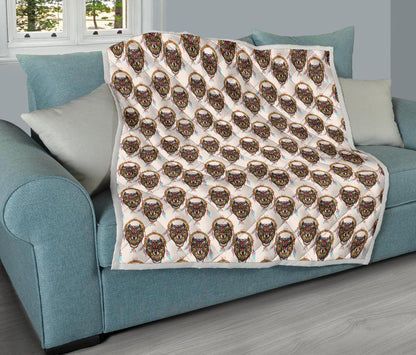 Wolf Tribal Dream Catcher Design Print Premium Quilt-JTAMIGO.COM