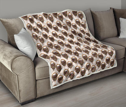 Wolf Tribal Dream Catcher Design Print Premium Quilt-JTAMIGO.COM