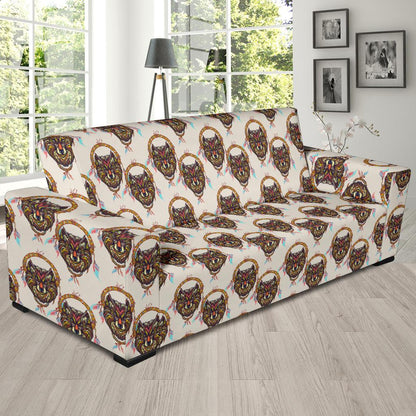 Wolf Tribal Dream Catcher Design Print Sofa Slipcover-JTAMIGO.COM