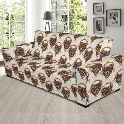 Wolf Tribal Dream Catcher Design Print Sofa Slipcover-JTAMIGO.COM