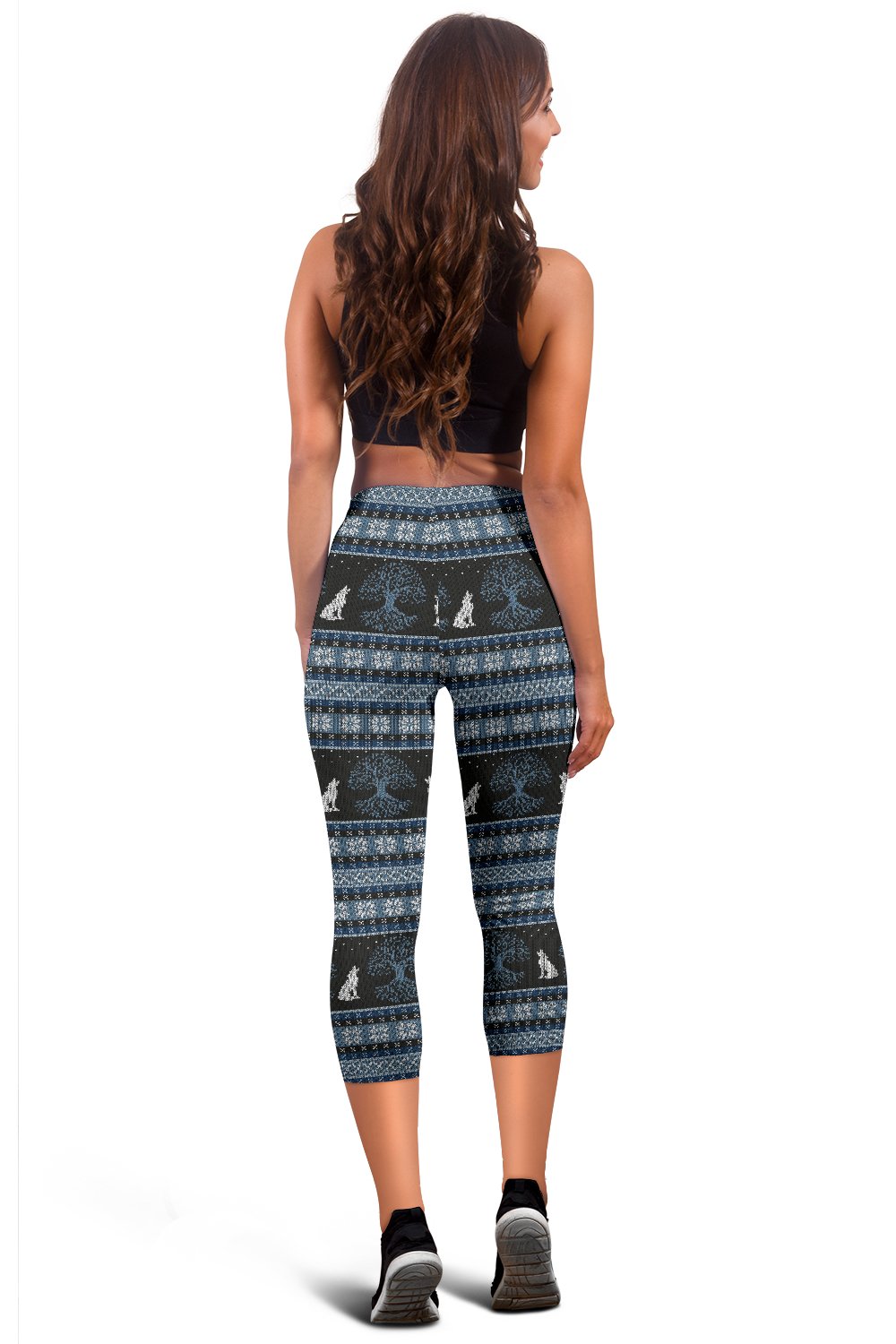 Wolf Tribal Dream Catcher Design Print Women Capris
