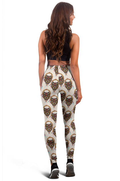 Wolf Tribal Dream Catcher Design Print Women Leggings
