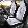 Wolf with Flower Print Design Universal Fit Car Seat Covers