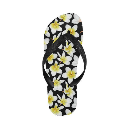Yellow Plumeria Hawaiian Flowers Flip Flops-JTAMIGO.COM