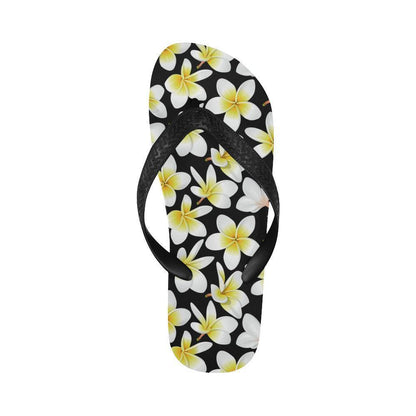 Yellow Plumeria Hawaiian Flowers Flip Flops-JTAMIGO.COM