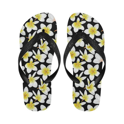 Yellow Plumeria Hawaiian Flowers Flip Flops-JTAMIGO.COM