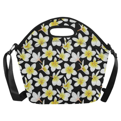 Yellow Plumeria Hawaiian Flowers Neoprene Lunch Bag (Model 1669)(Large)-JTAMIGO.COM