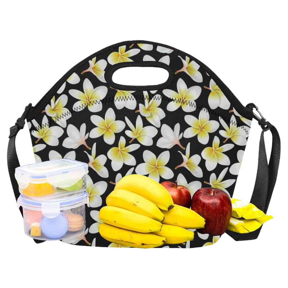 Yellow Plumeria Hawaiian Flowers Neoprene Lunch Bag (Model 1669)(Large)-JTAMIGO.COM