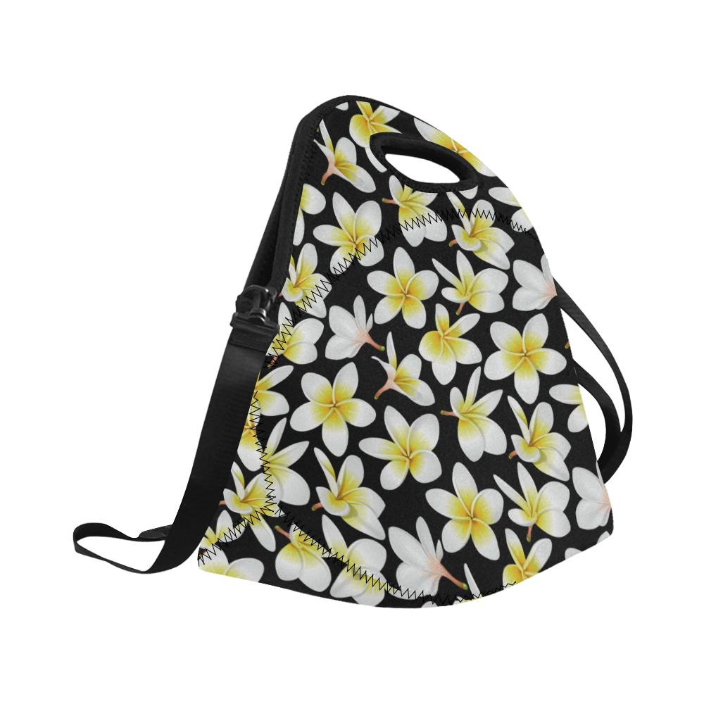 Yellow Plumeria Hawaiian Flowers Neoprene Lunch Bag (Model 1669)(Large)-JTAMIGO.COM