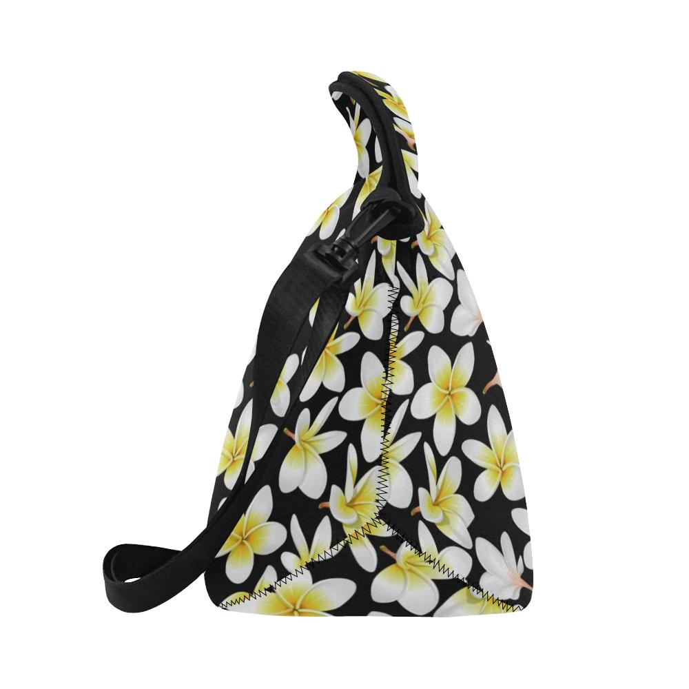 Yellow Plumeria Hawaiian Flowers Neoprene Lunch Bag (Model 1669)(Large)-JTAMIGO.COM