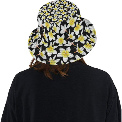 Yellow Plumeria Hawaiian Flowers Unisex Bucket Hat