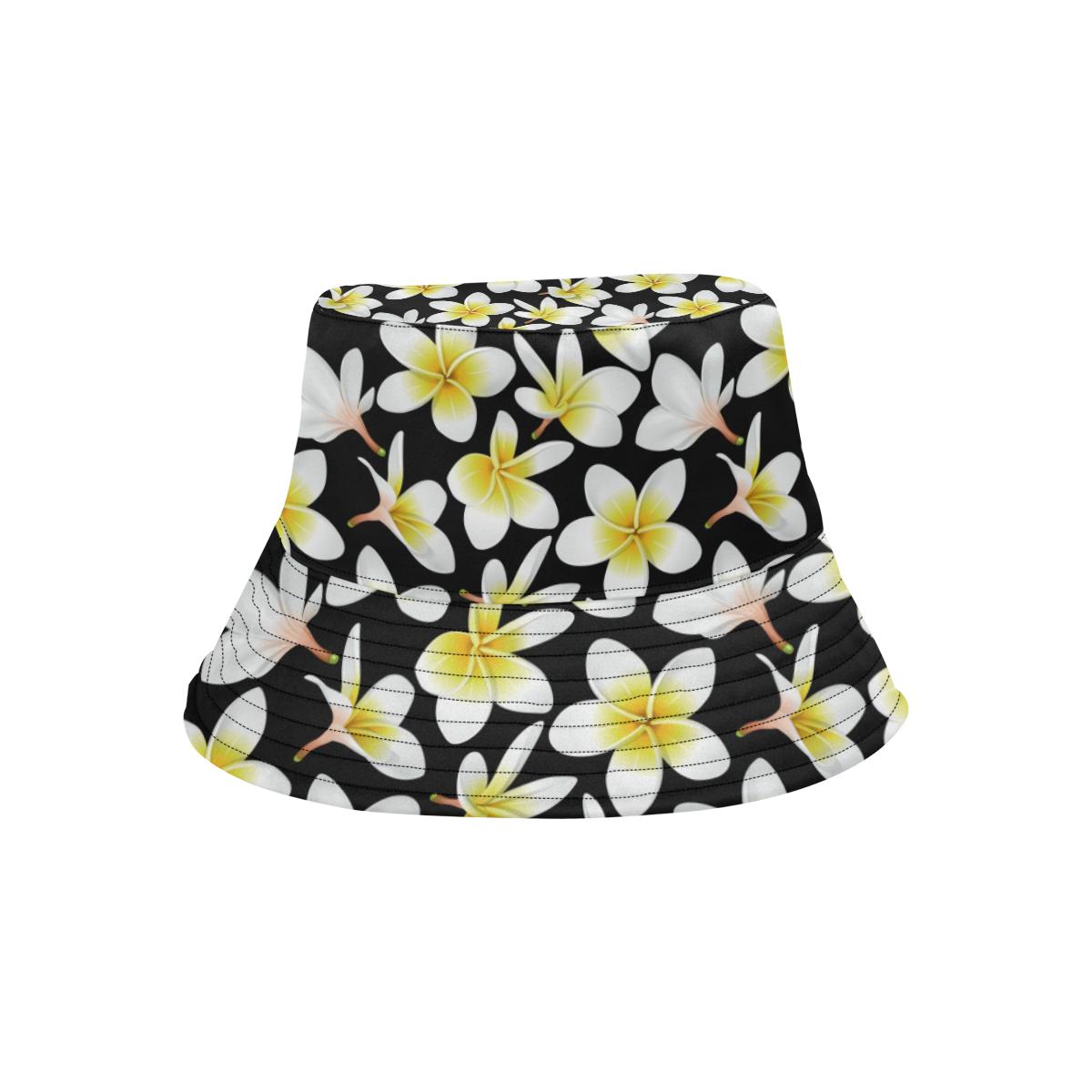 Yellow Plumeria Hawaiian Flowers Unisex Bucket Hat