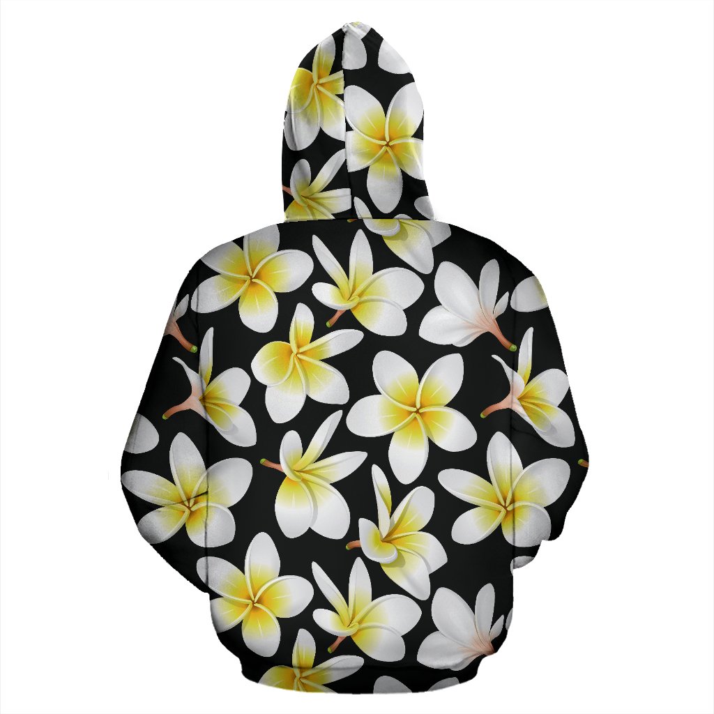 Yellow Plumeria Hawaiian Flowers Zip Up Hoodie