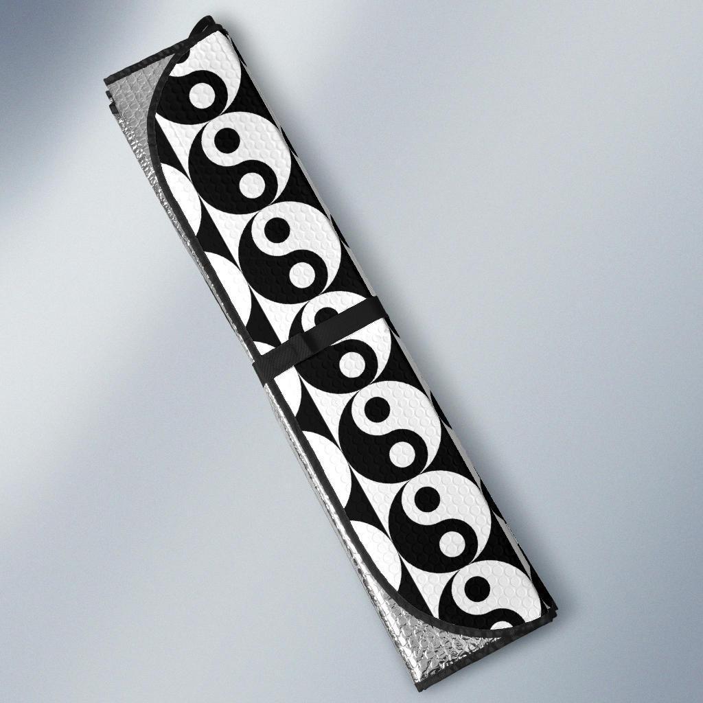 Yin Yang Classic Pattern Design Print Car Sun Shade For Windshield